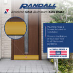 6" X 34" Brass Plated Kickplate - Image 2