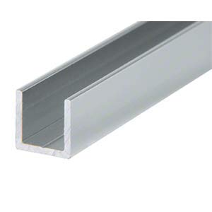 Version 1.0.0 4 FT - 1/2" Aluminum Channel 1/16" Walls x 5/8" High 6063 Alloy T-6 Temper Clear Anodized - Image 1
