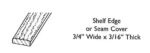 3 FT - Oak Seam Cover 3/4 Inch Wide x 3/16 Inch Thick x 36", Solid Oak Floor Seam Binder, Wood Transition Strip, Doorway Floor Molding Trim for Hardwood, Tile, Laminate and Carpet Edges - Image 3