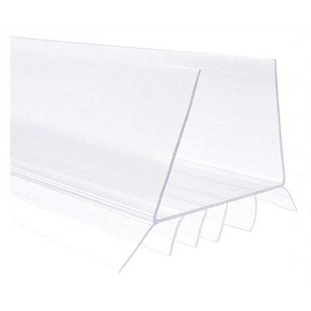 Version 1.0.0 Plastic Easy E-Z Slide on Clear Door Sweep with Draft Stopper Sweep for Doors 1" - 1 3/4" Wide - 3 FT Long - Door Bottom Design Holds Itself Firmly in Place No Installation Needed - Image 1