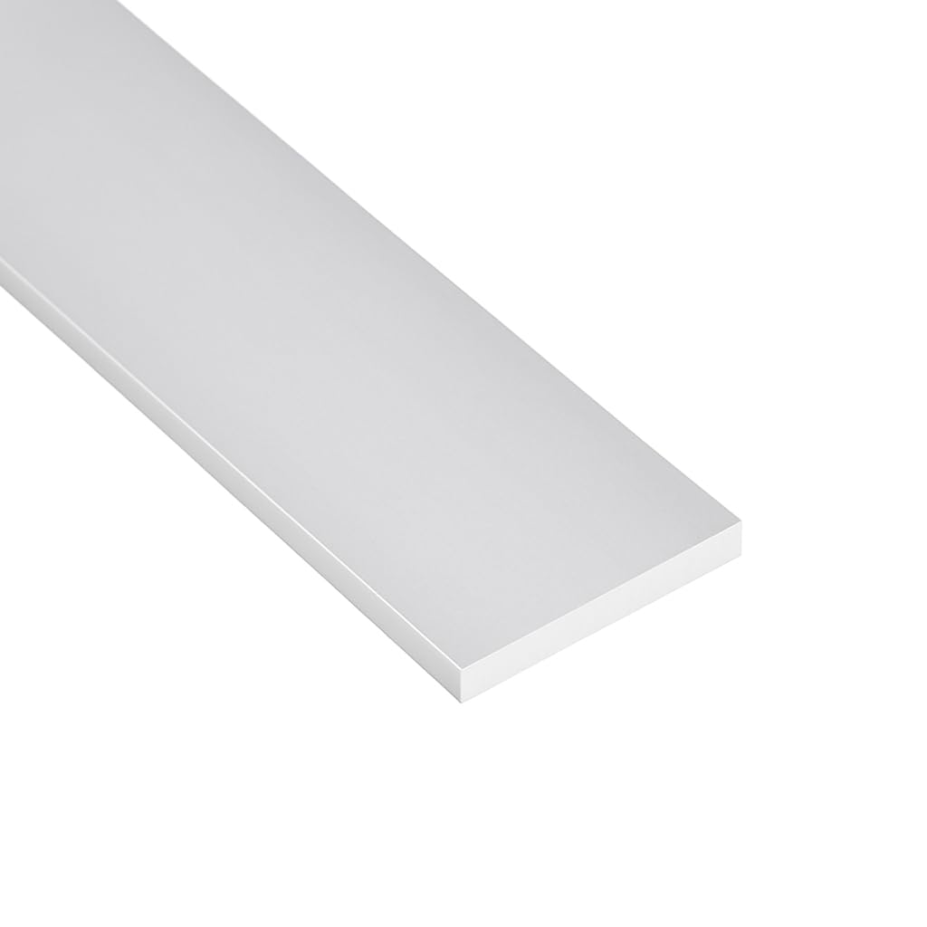Version 1.0.0 92" Aluminum Flat Bar, 2" Wide x 1/4" Thick, Clear Anodized, 6063-T6 Alloy, Architectural Aluminum Bar Stock for Fabrication, Trim, Bracing, DIY, Corrosion Resistant - Image 1