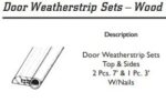 Wood and Bulb Door Weatherseal Set (3 Piece Set) (White) - Image 3