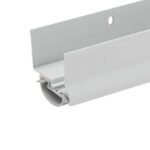 Aluminum Adjustable Door Bottom Weatherstrip for 1 3/8" & 1 3/4" Thick Doors for Gaps 1/2" to 1 1/4" (White)