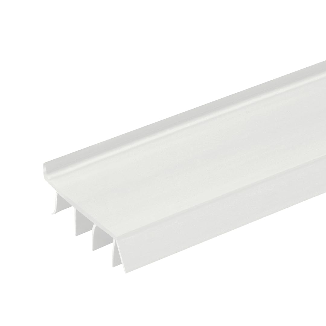 Version 1.0.0 4 FT White Vinyl Door Bottom for 1 3/4"- 2" Thick Doors 4 FT P-12-WH - Image 1