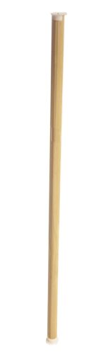 1 3/8" Thick Solid Wood Closet Pole with Plastic End-brackets (6 FT) - Image 2