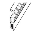 Heavy Duty Silver Triple Seal Door Sweep for Gaps up to 1"  V-62T (3 FT (36") Long) - Image 5