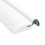 Door Weatherstripping Set with PVC Carrier and Foam Gasket in White | Door Draft Stopper for Sides and Top | Foam Weather Stripping Door Seal | Two 7 Foot and One 3 Foot Piece Fits Most Doors