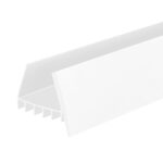 PVC Slide on Door Sweep with Foam Draft Stopper/Sweep for Doors 1" - 1 3/4" Wide - 3 FT Long (White)
