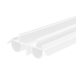 36" Kerf Slide-in Double Bulb Seal Weatherstrip Door Bottom – Durable Seal for Energy Efficiency & Draft Protection (White)