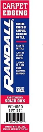 Natural Finish Stained Red Oak Transition 1 1/2" Wide, Pre-Drilled and Countersunk Holes, Screws Included (6 FT) - Image 3