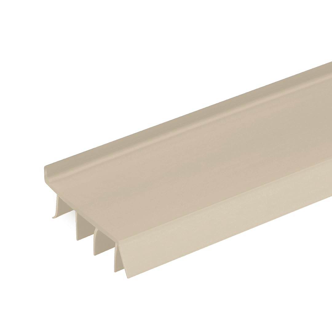 Version 1.0.0 Beige Vinyl Door Bottom for 1 3/4" - 2" Thick Doors (3 FT Long) - Image 1
