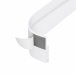 Adhesive Backed Door Draft Stopper – Silicone Under Door Sweep for Interior & Exterior Doors, Noise & Air Insulation, Self Stick Weather Stripping Door Seal, 2" W x 39" L (White) by Randall Mfg