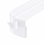 Adhesive Backed Door Draft Stopper – Silicone Under Door Sweep for Interior & Exterior Doors, Noise & Air Insulation, Self Stick Weather Stripping Door Seal, 2" W x 39" L (Clear) by Randall Mfg