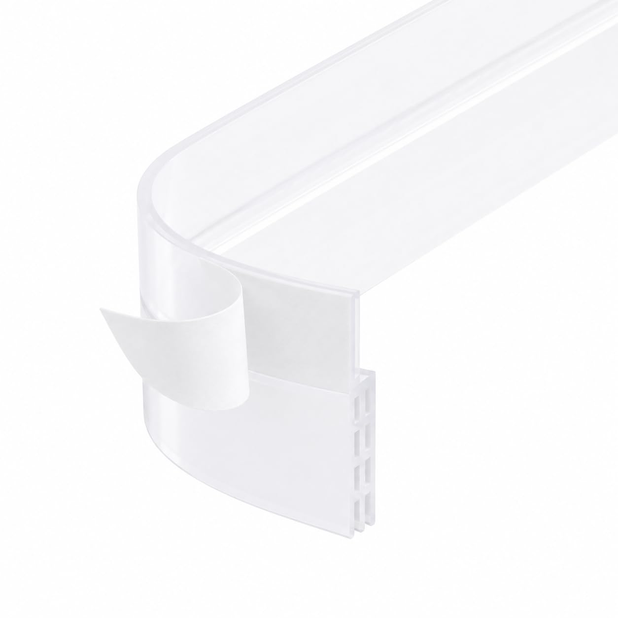 Version 1.0.0 Adhesive Backed Door Draft Stopper – Silicone Under Door Sweep for Interior & Exterior Doors, Noise & Air Insulation, Self Stick Weather Stripping Door Seal, 2" W x 39" L (Clear) by Randall Mfg - Image 1