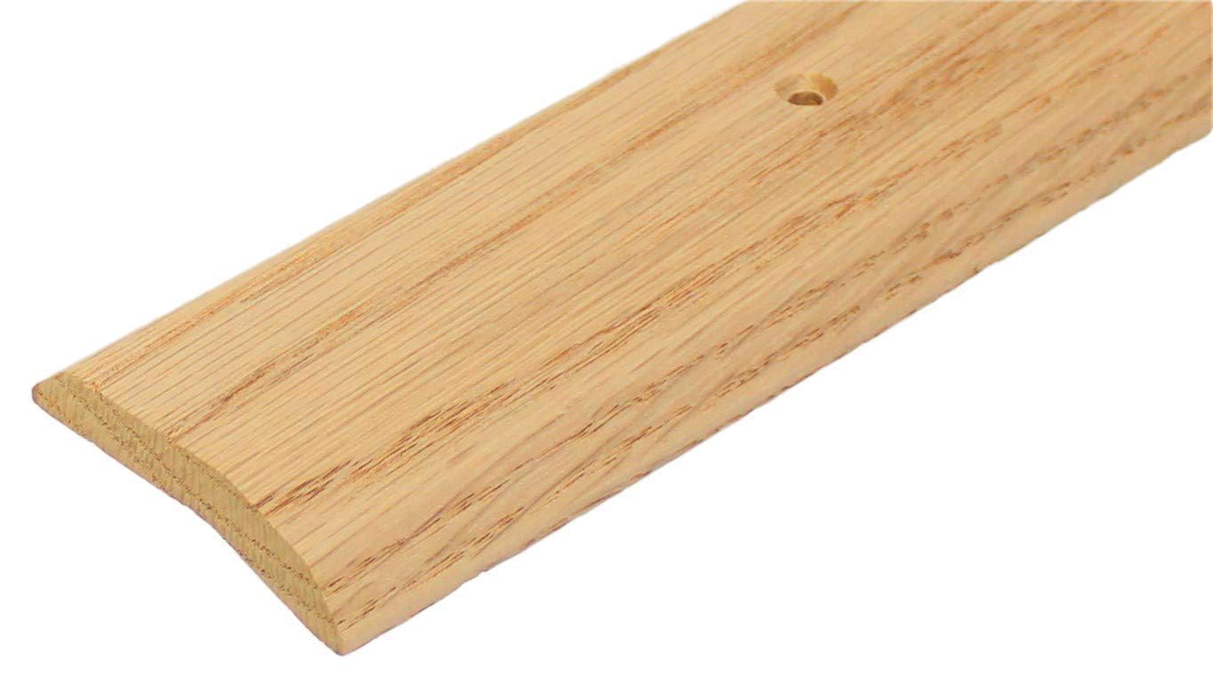 Version 1.0.0 Natural Finish Stained Red Oak Transition 1 1/2" Wide, Pre-Drilled and Countersunk Holes, Screws Included (6 FT) - Image 1