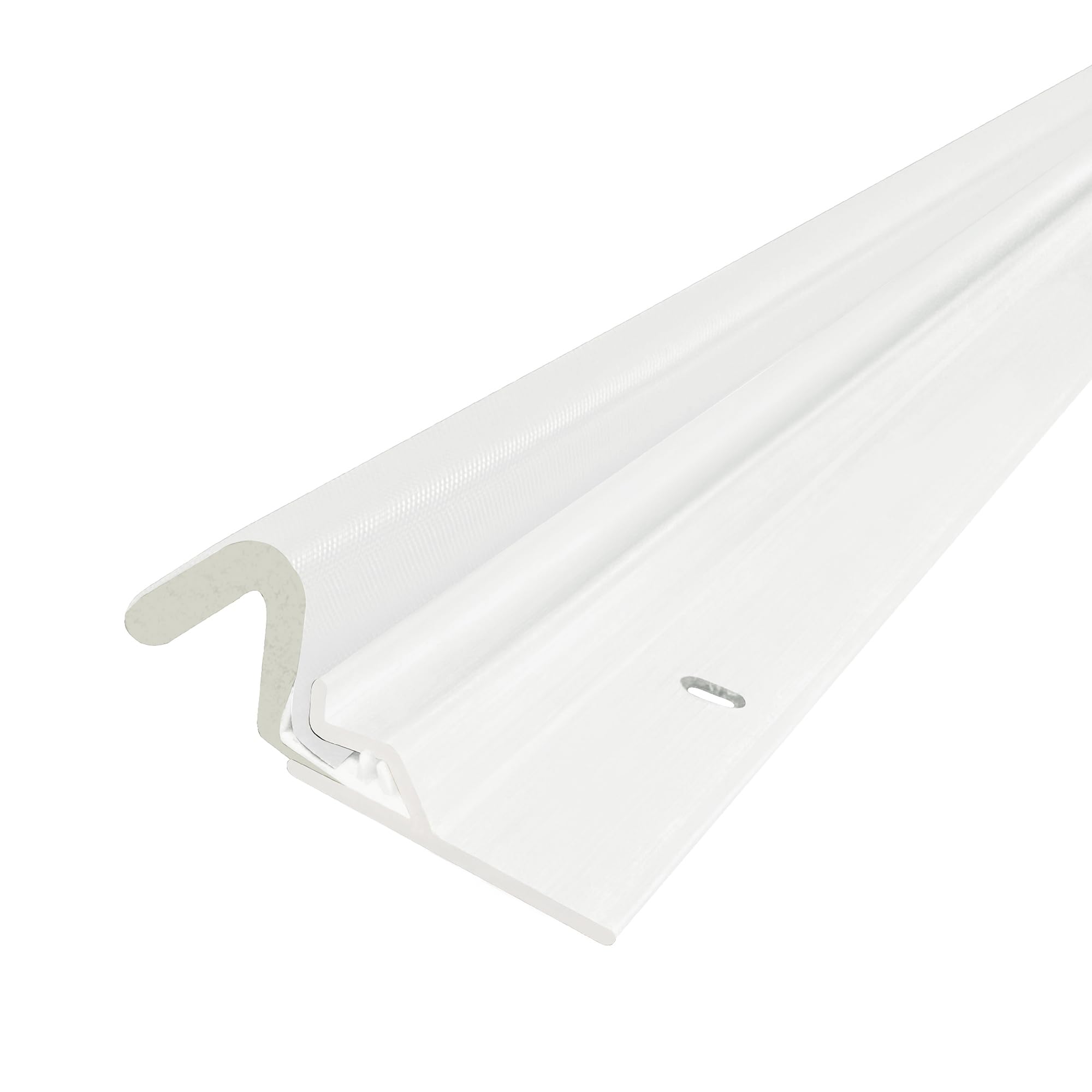 Version 1.0.0 Randall Manufacturing Co., Inc | Aluminum and Q-LON Weatherstrip Doorstop Set | 2 – 84” Side Pieces & 1 – 36” Top Piece | White | Easy Installation | Made in The USA - Image 1