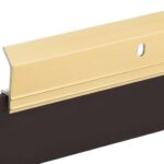 Heavy Duty Weight Aluminum with Long Vinyl Door Sweep (4 FT, Gold)