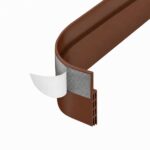 Adhesive Backed Door Draft Stopper – Silicone Under Door Sweep for Interior & Exterior Doors, Noise & Air Insulation, Self Stick Weather Stripping Door Seal, 2" W x 39" L (Brown) by Randall Mfg