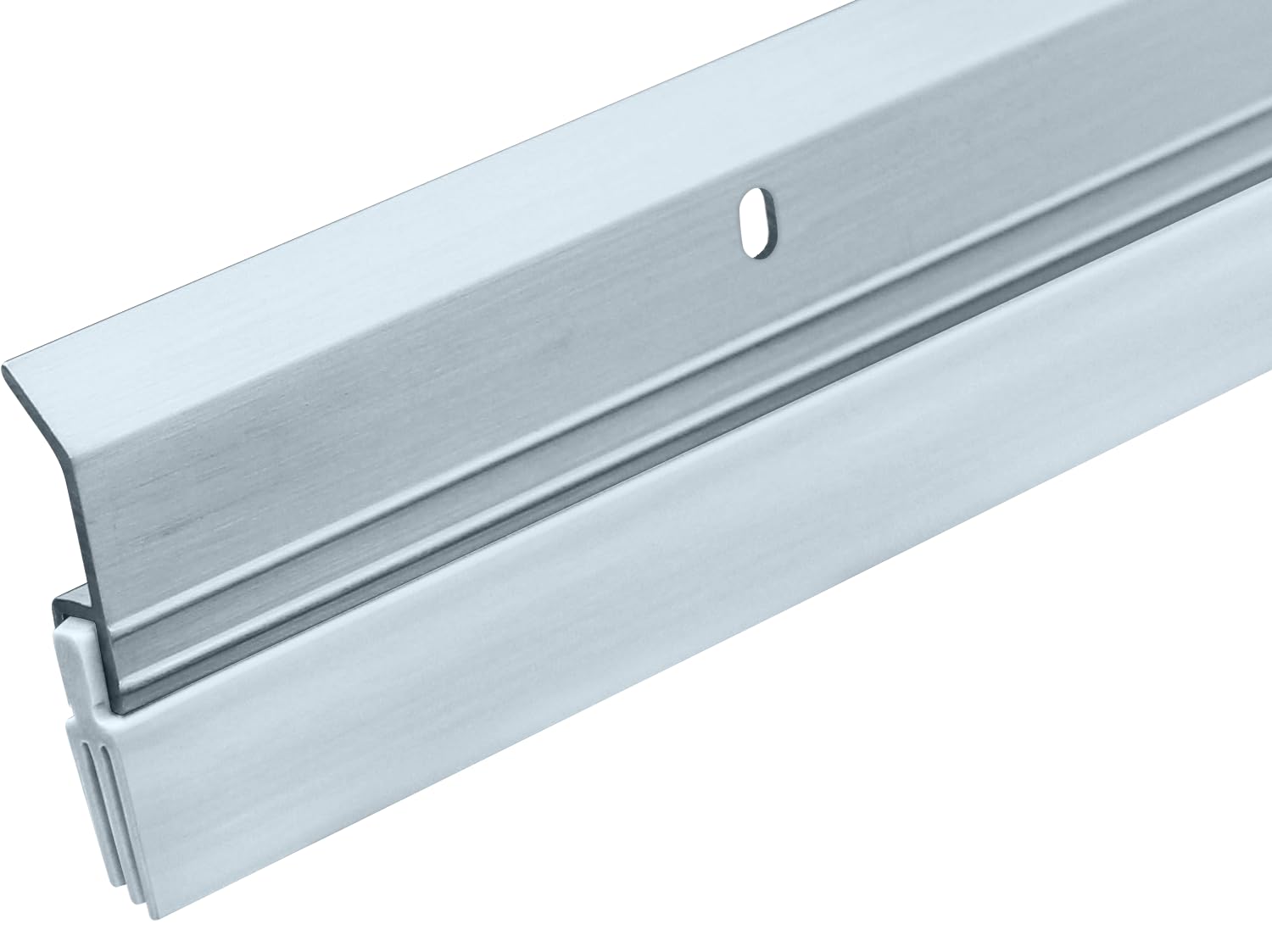Version 1.0.0 Heavy Duty Silver Triple Seal Door Sweep for Gaps up to 1" V-62T (3 FT (36") Long) - Image 1