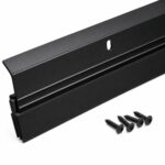 Heavy Duty Silver Triple Seal Door Sweep for Gaps up to 1"  V-62T (3 FT (36") Long) (Black, 36 INCHES)