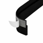 Adhesive Backed Door Draft Stopper – Silicone Under Door Sweep for Interior & Exterior Doors, Noise & Air Insulation, Self Stick Weather Stripping Door Seal, 2" W x 39" L (Black) by Randall Mfg