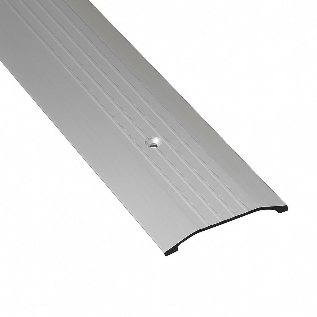Version 1.0.0 36" Corrugated Aluminum Threshold, 3" Wide x 3/8" High Door Sill, Pre-Punched Mounting Holes, Screws Included, , Randall A-72 - Image 1
