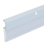 Heavy Duty Aluminum Door Sweep with Long Vinyl Seal, 4 FT White Door Bottom Weatherstrip, Draft Stopper for Exterior & Interior Doors, Easy Install Door Seal for Drafts, Dust & Insects