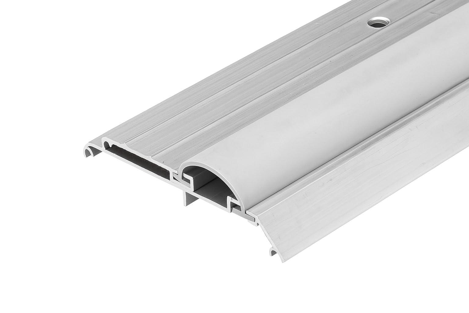 Version 1.0.0 Adjustable Height Aluminum Door Threshold with Vinyl Seal, 3-1/2" Wide x 36" Long, Exterior Door Threshold Replacement, Door Sill, Weatherstrip Seal for Gaps 5/8" to 1-1/8" - Image 1