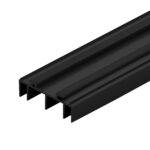 Under Door Seal – 36″ L × 1-¾″ W × ½″ H Slide-On PVC Draft Stopper, Weather-Stripping Sweep for Exterior & Interior Doors (Black)