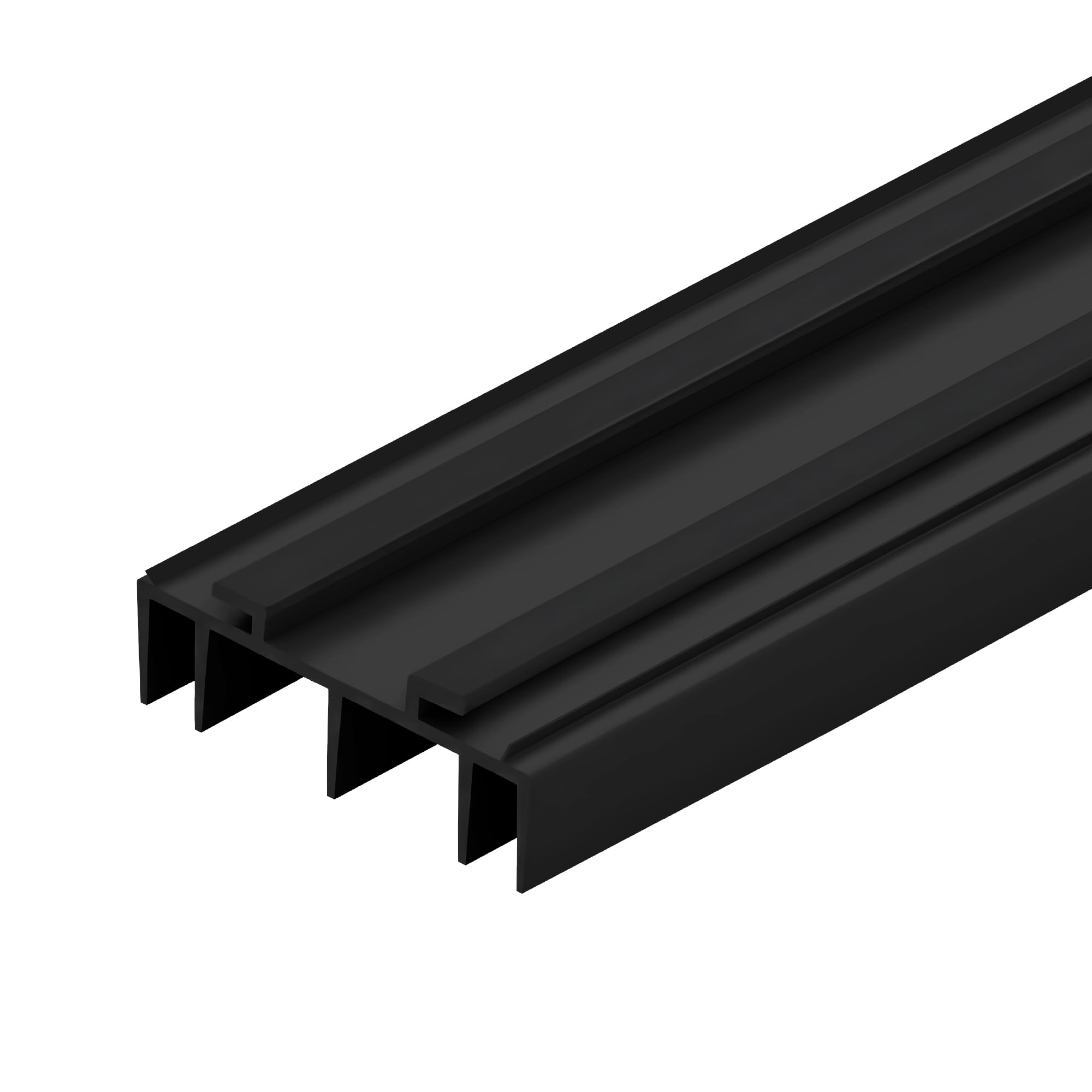 Version 1.0.0 Under Door Seal – 36″ L × 1-¾″ W × ½″ H Slide-On PVC Draft Stopper, Weather-Stripping Sweep for Exterior & Interior Doors (Black) - Image 1