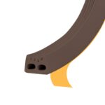 Randall Manufacturing | EPDM Ribbed Self Stick Weatherstrip Seal | 9/16" Wide x 5/16" Thick x 10' Long | Brown Door & Window Weather Stripping Tape for Draft, Dust & Air Gaps