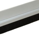 Adhesive Backed Brush Sweep Door Sweep (Clear Satin, 4 FT - 3/4" Long Brush)