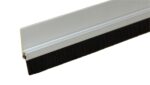 Adhesive Backed Brush Sweep Door Sweep (Clear Satin, 4 FT - 3/4" Long Brush)