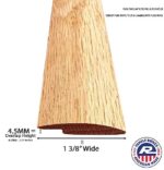 3 FT Oak Overlap Edging – Unfinished 1 3/8" Wide Solid Oak Transition Strip for Laminate Flooring and Luxury Vinyl Tile – Overlaps 4.5MM (Approx 11/64") Floors – - Image 4
