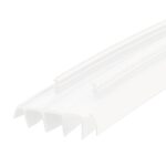 PVC Slide in Kerf Style Door Bottom with Weatherstripping Fins, 1 3/4" Wide (White, 36 1/4")