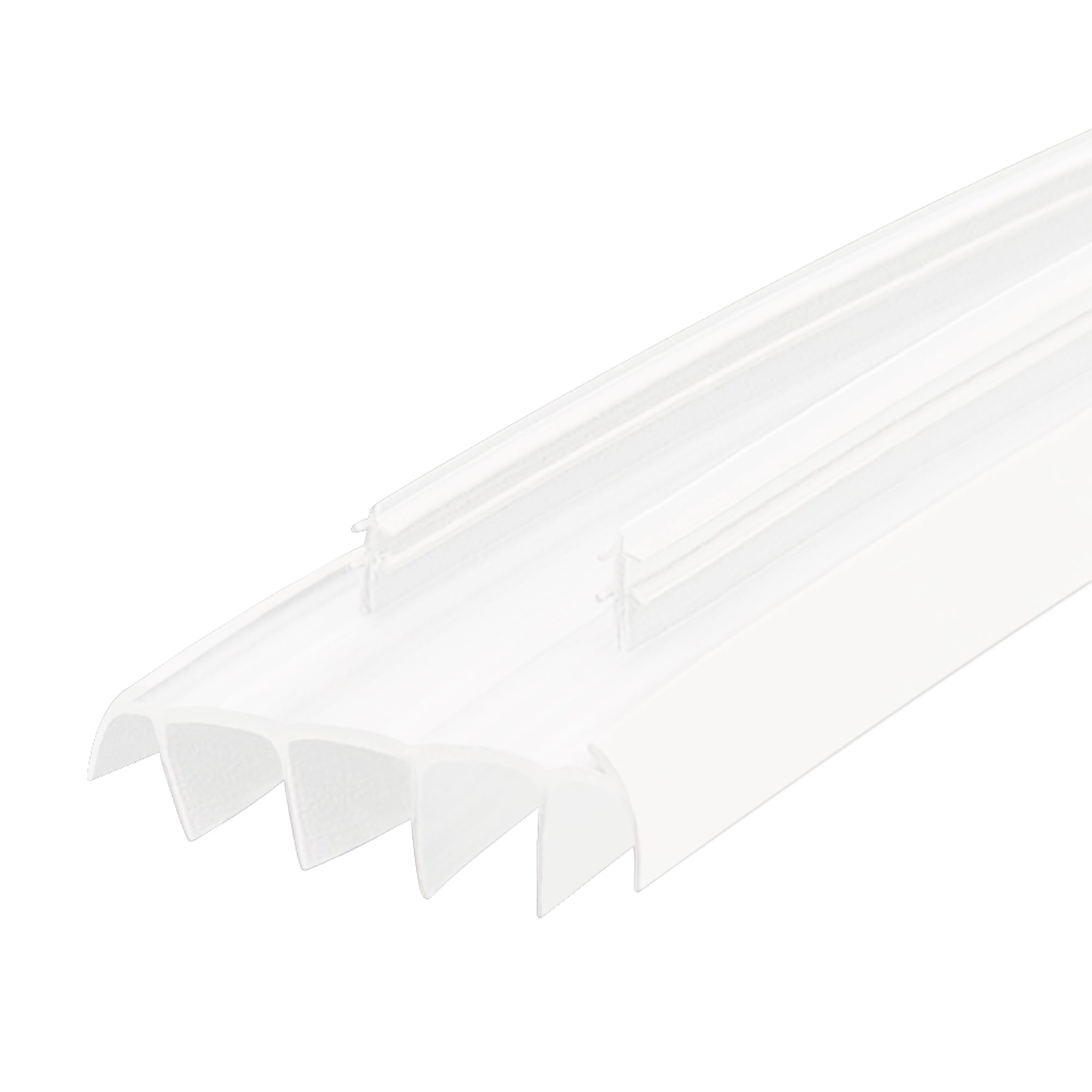 Version 1.0.0 PVC Slide in Kerf Style Door Bottom with Weatherstripping Fins, 1 3/4" Wide (White, 36 1/4") - Image 1