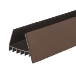 PVC Slide on Door Sweep with Foam Draft Stopper/Sweep for Doors 1" - 1 3/4" Wide - 3 FT Long (Brown)