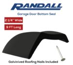 2 1/4" Wide Nail-on Rubber Garage Door Bottom Seal 9 FT Long - Image 2