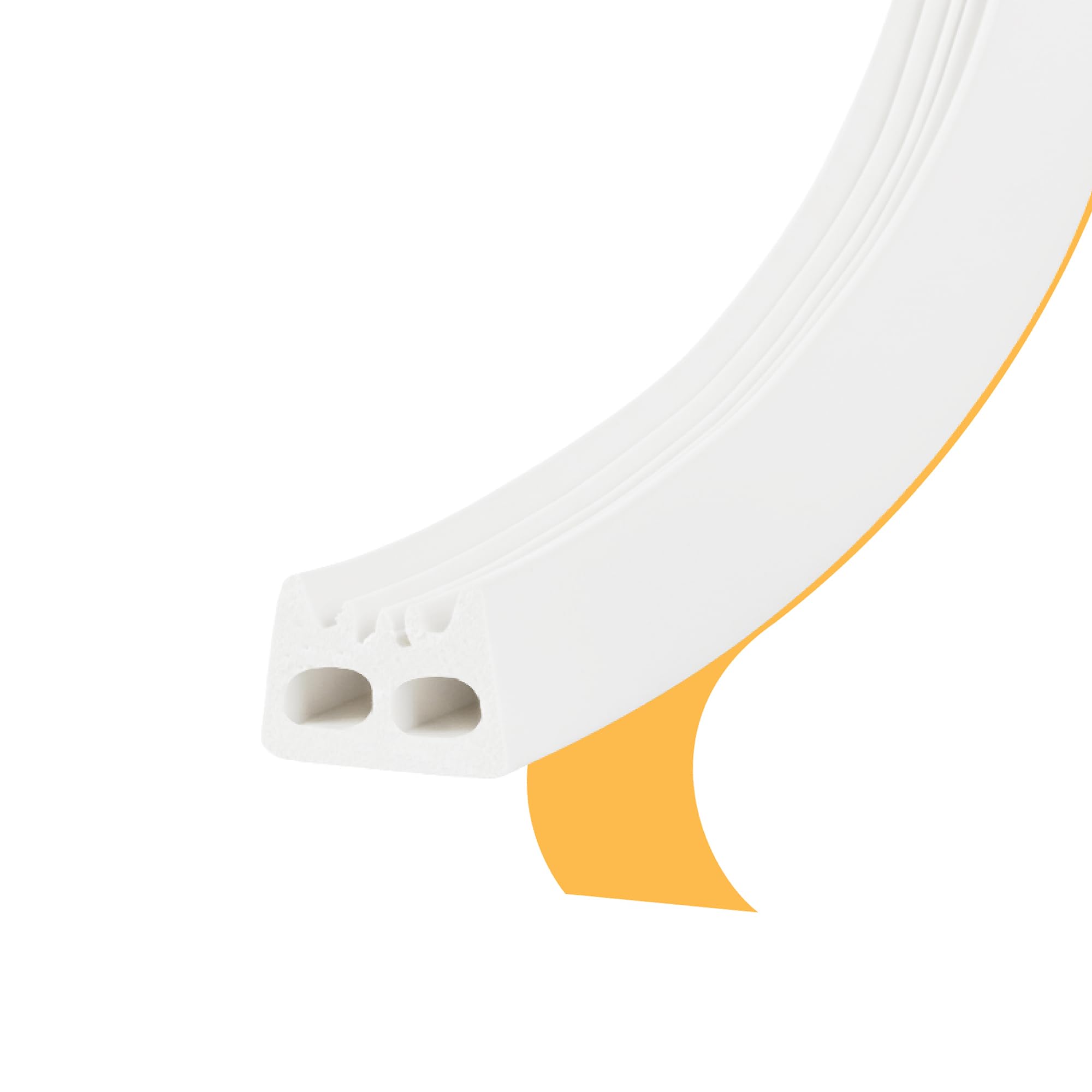 Version 1.0.0 Randall Manufacturing | EPDM Ribbed Self Stick Weatherstrip Seal | 9/16" Wide x 5/16" Thick x 10' Long | White Door & Window Weather Stripping Tape for Draft, Dust & Air Gaps - Image 1