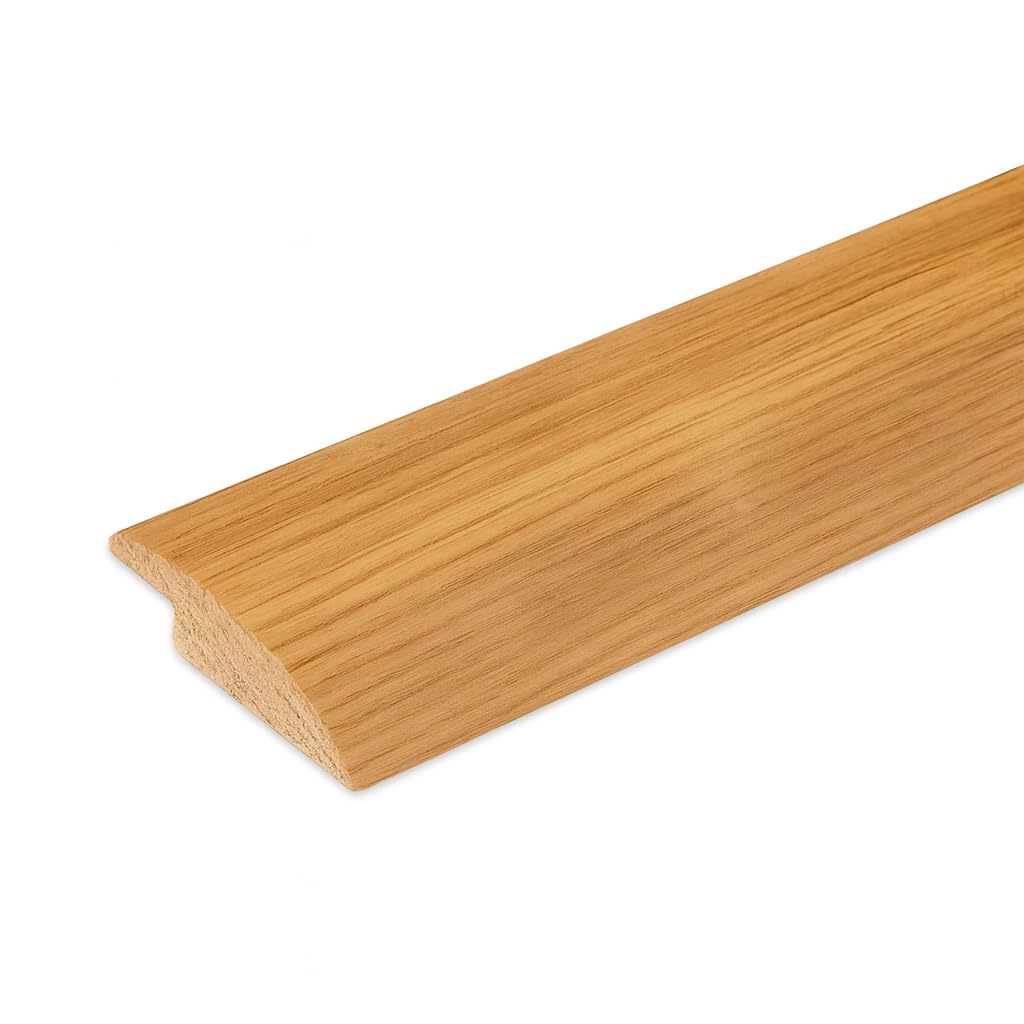 Version 1.0.0 72" Oak Overlap Edging for Laminate & LVT Flooring | 4.5MM Overlap x 1 3/8” Wide | Pre-Finished with Natural Color Stain | Floor Transition Strip | Nails Included | (6 FT, Prefinished) - Image 1