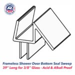2 Pack - Frameless Shower Door Bottom Seal Sweep 39" Long for 3/8" Inch Glass - Made in The USA - Stop Leaks and Water Coming Out of Shower - Image 3