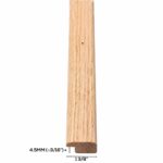4.5MM (≈ 3/16") Oak Overlap Square Edging, Overlaps 4.5MM / 3/16" Material, 3 FT Unfinished Wood Floor Transition for Laminate, Luxury Vinyl Tile, Hardwood Floors, Doorways, and Floor Molding Trim - Image 2