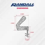 3 Pieces of White Replacement Door Seal for Kerfed Millwork Doors - Door Weatherstrip (3 Pieces 85" Long Each) - Image 2