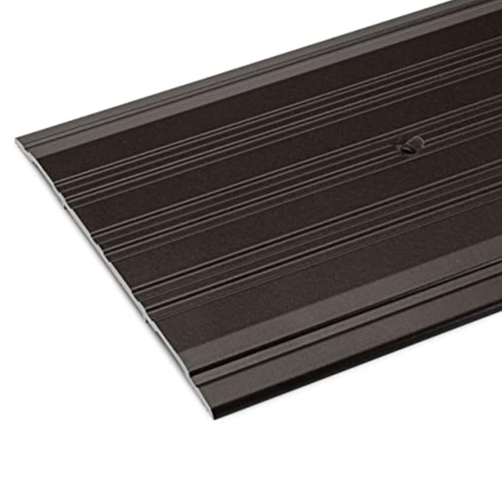 Version 1.0.0 92" Long Aluminum Threshold (Dark Brown, 6" Wide x 1/4" High) - Image 1