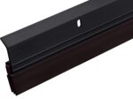 Brown Heavy Duty Silver Triple Seal Door Sweep for Gaps up to 1"  V-62T-BR (3 FT Long)