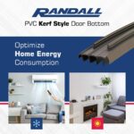 PVC Slide in Kerf Style Door Bottom with Weatherstripping Fins, 1 3/4" Wide (Brown, 48") - Image 4