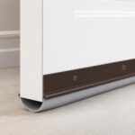 36 Inch Slide-On Door Sweep for Bottom of Door, Brown Aluminum Door Bottom Seal with Flexible Gray Rubber, Under Door Draft Stopper and Gap Filler for Exterior or Interior Doors