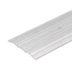 3 FT Corrugated Aluminum Threshold – 5" Wide x 1/4" High Flat Floor Transition Strip – 36" Long Heavy-Duty Door Saddle – Slip-Resistant Surface –  (3 FT [36"] Long)