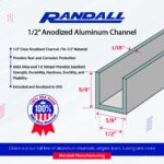 4 FT - 1/2" Aluminum Channel 1/16" Walls x 5/8" High 6063 Alloy T-6 Temper Clear Anodized - Image 2