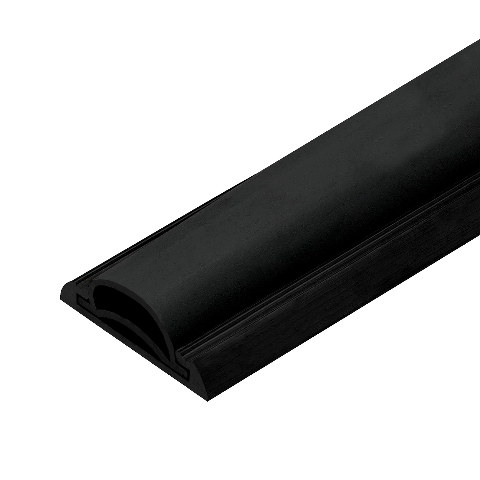 Version 1.0.0 36" Mini Threshold or Door Bottom 1 1/4" Wide for 1/4"-3/8" High Gaps (Black) - Image 1